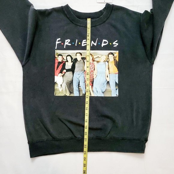 FRIENDS Unisex Digital Print Graphic Long Sleeve Shirt Black Size Medium NWT - Picture 10 of 11